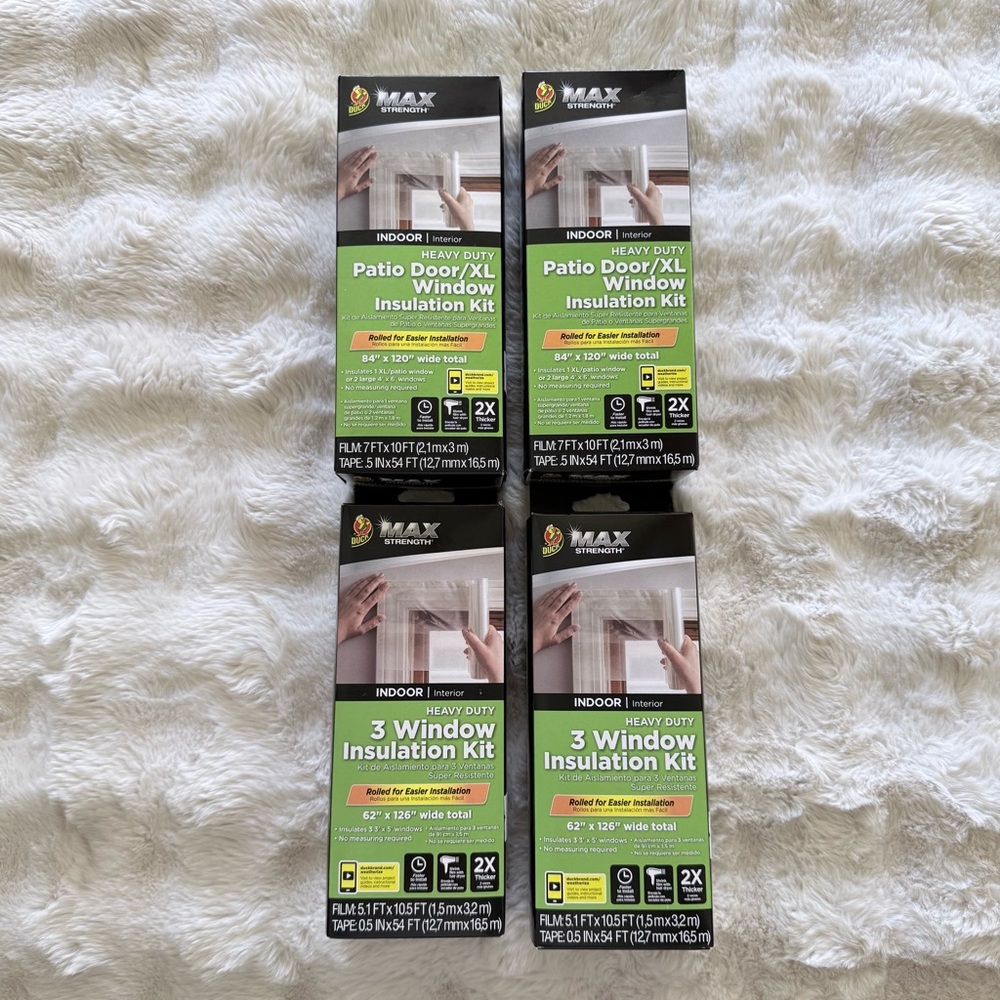 New Bundle of Duck Max Strength heavy duty window and patio door insulation kits